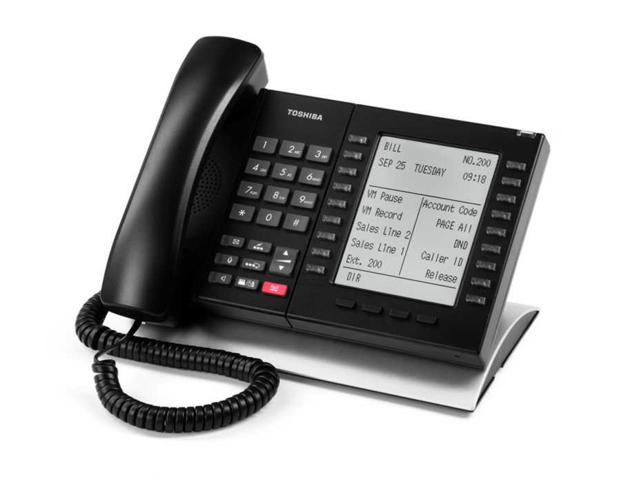 Toshiba business phone system CIX100, CIX670; Toshiba DP5130C-SDL large display digital telephone